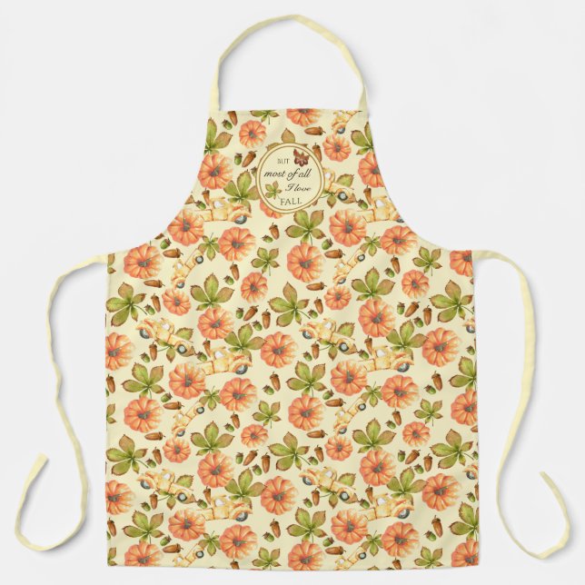 Vintages Herbstmuster Schürze (Vorderseite)