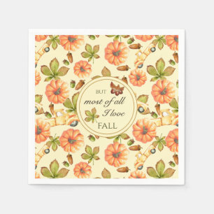 Vintages Herbstmuster Serviette