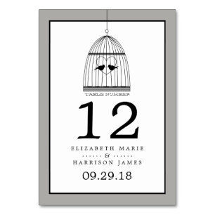 Vintages Herz Birdcage Hochzeitstisch Nr. Tischnummer
