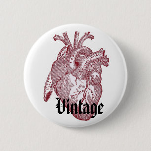 Vintages Herz Button