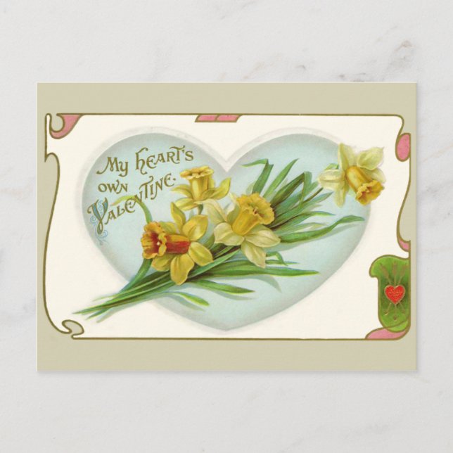 Vintages Herz und Nieren Valentine Postkarte (Vorderseite)
