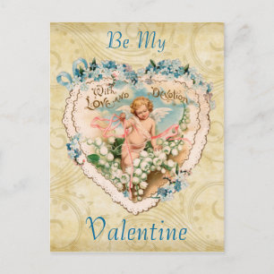Vintages Herz Valentine Postkarte