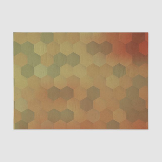 Vintages Hexagonbienenwabenmuster Seidenpapier (Vorderseite)