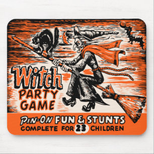 Vintages Hexenspiel-Party Mousepad