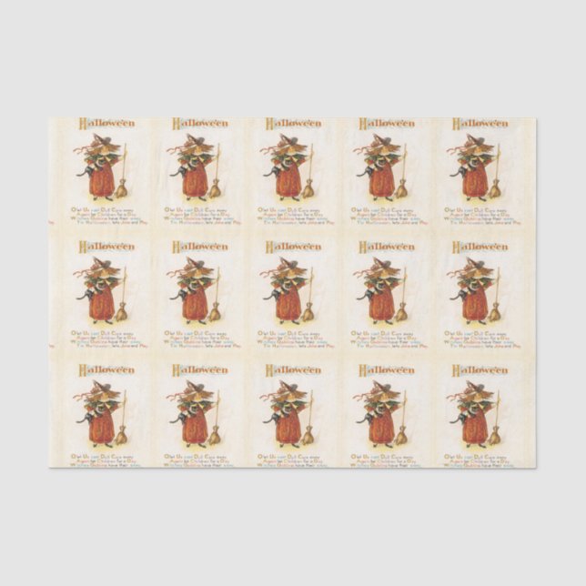 Vintages Hexenzinnpapier Seidenpapier (Vorderseite)