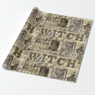 Vintages Hexerei-Verpackungs-Papier Geschenkpapier