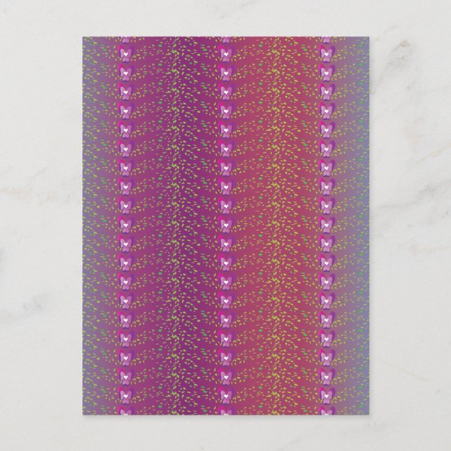 Vintages Hintergrundbild für die Blumenmuster der  Postkarte (Vorderseite)