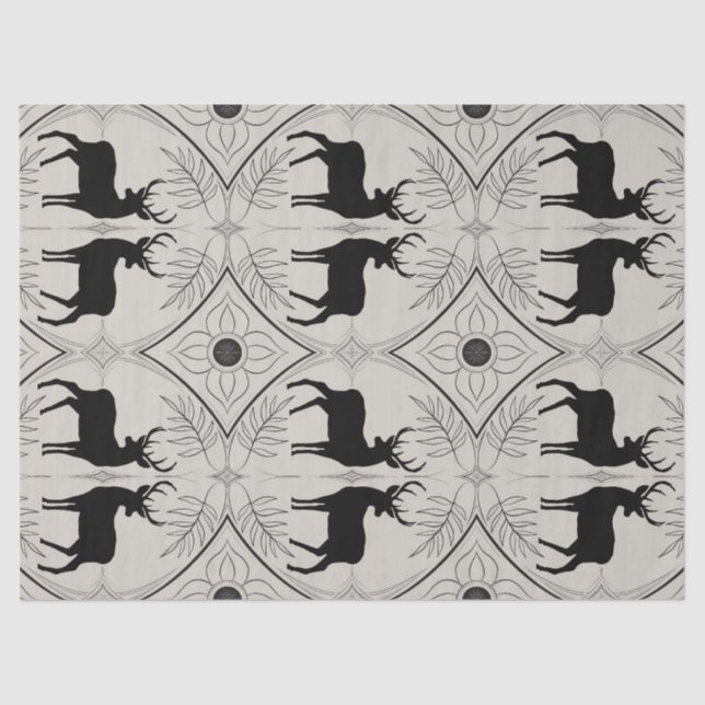 Vintages Hirsch 2 Seidenpapier (Vorderseite)