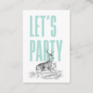 Vintages Hirschticket Visitenkarte