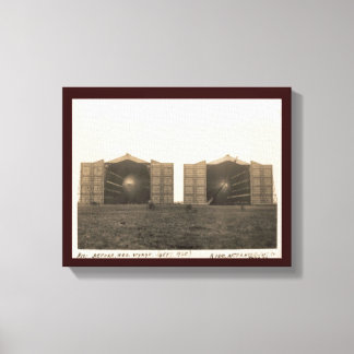 Vintages historisches Luftschiff, Cardington Lufts Leinwanddruck