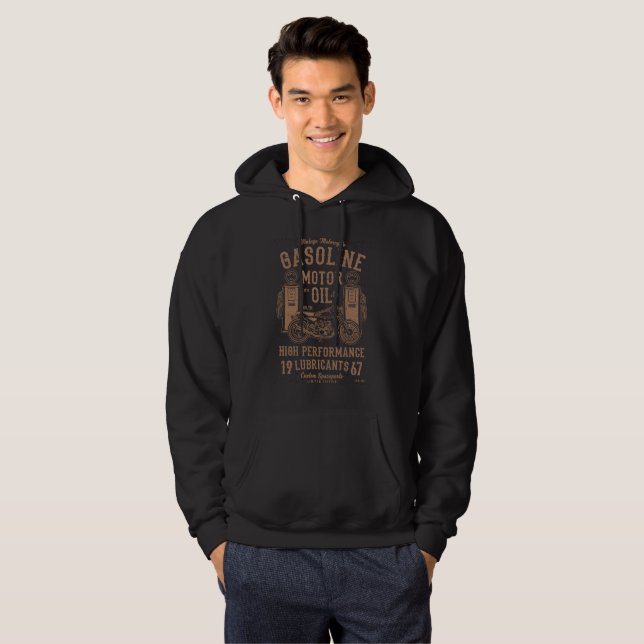 Vintages Hochleistungs-Motorrad Hoodie (Vorne ganz)