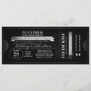 Vintages Hochzeitskarten-Einladungsschwarzes Einladung