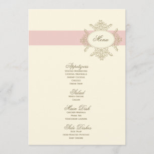 {Vintages} Hochzeitsmenü Menükarte