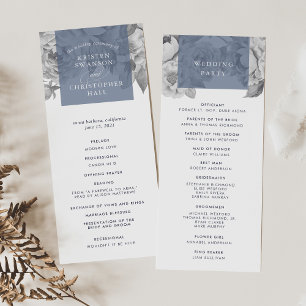 Vintages Hochzeitsprogramm für Flora Verspätung Programm