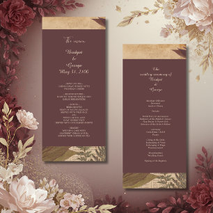 Vintages Hochzeitsprogramm im Grünen Programm
