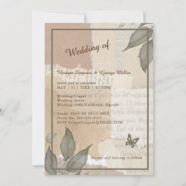 Vintages Hochzeitsszenario Einladung