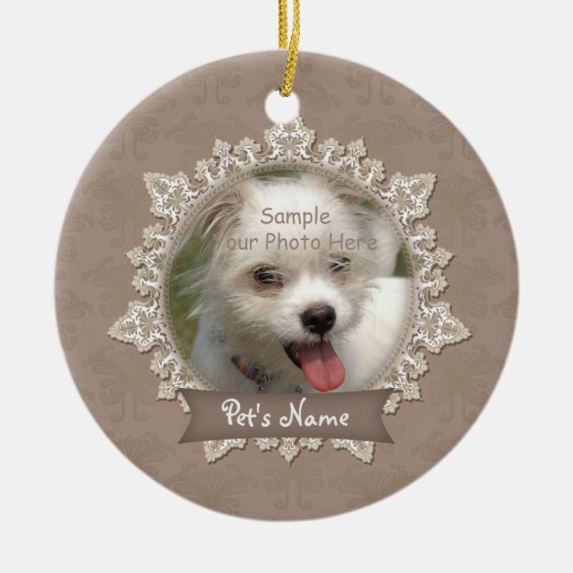 Vintages Hochzeitstil Keramikornament (Vorne)