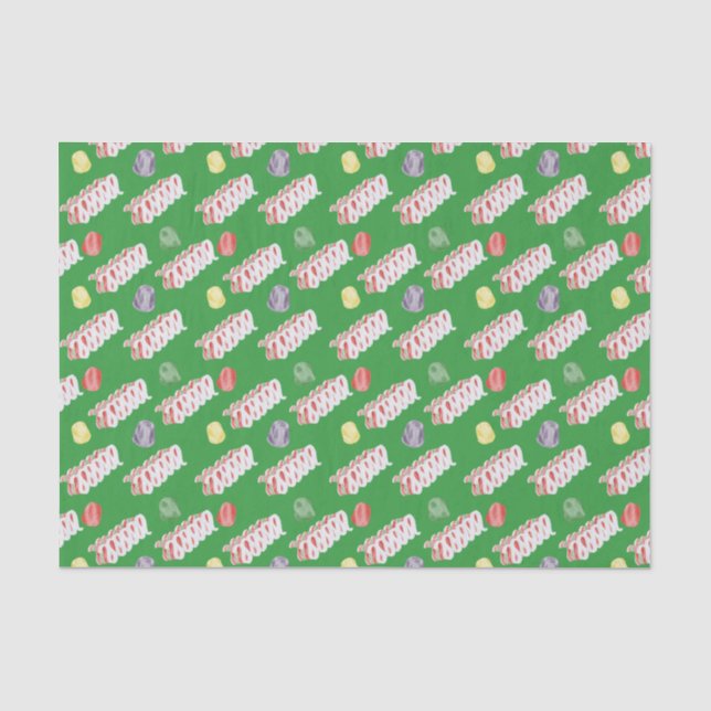 Vintages Holiday Candy Tissue Paper Seidenpapier (Vorderseite)