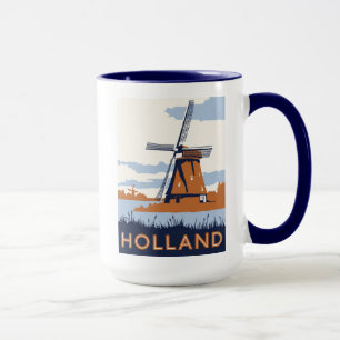 Vintages Holland-Plakat Tasse