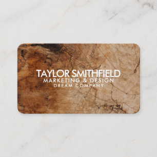 Vintages Holz Visitenkarte