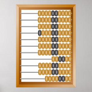 Vintages hölzernes Abacus-Klassikwerkzeug Poster