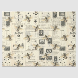 Vintages Honey Bee Series Design 10 Tissue Paper Seidenpapier