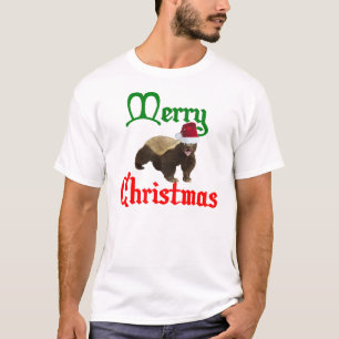 Vintages Honig-Dachs-frohe Weihnacht-Shirt T-Shirt