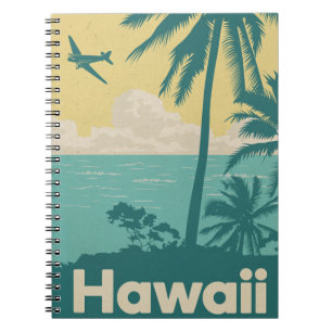 Vintages Honolulu Aviation Notebook Notizblock