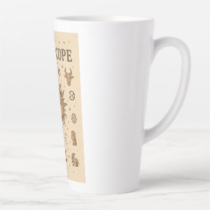 Vintages Horoskop Zodiac Sun Astrologie Illustrati Milchtasse