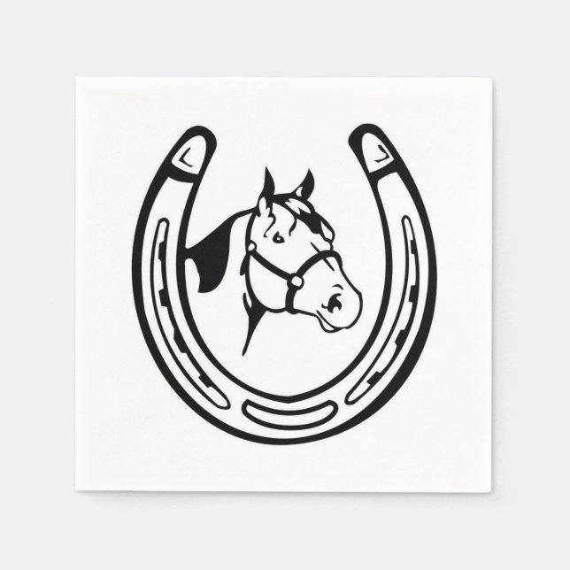 Vintages Horseshoe Serviette (Vorderseite)