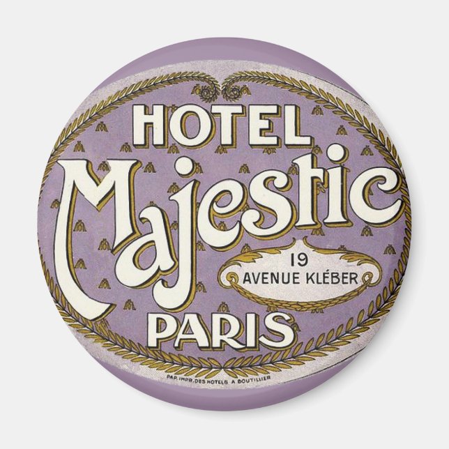 Vintages Hotel Paris, Frankreich Magnet (Vorne)