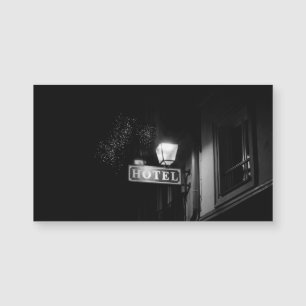 Vintages Hotelschild, Straßenbeleuchtung und viel  Magnetkarte