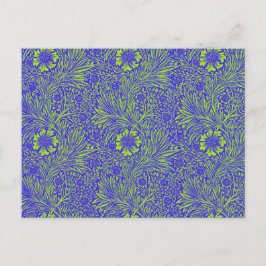 Vintages hübsches blaues Linden-Blumenmuster Postkarte