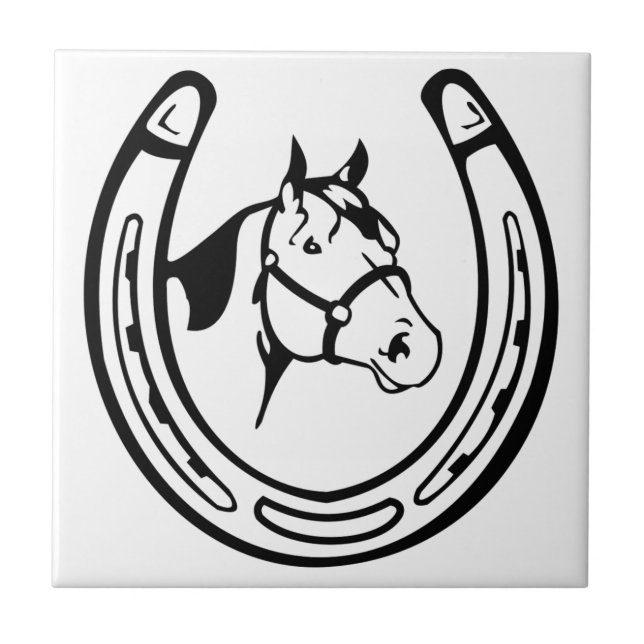 Vintages Hufeisen Fliese (Vorderseite)