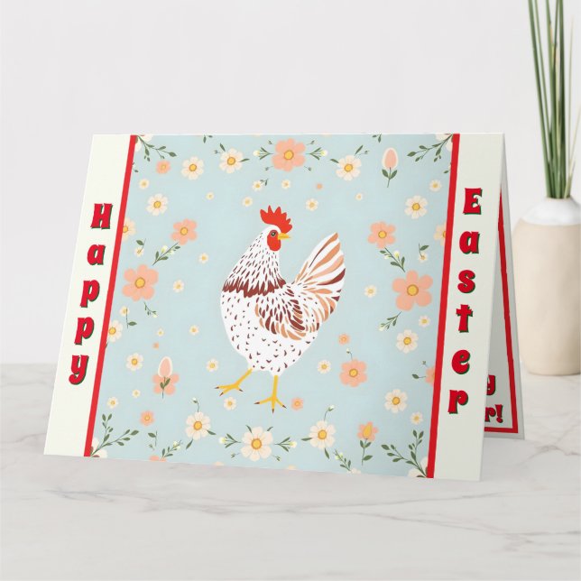 Vintages Hühnerhaus Karte (Vorderseite)