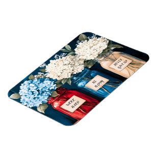 Vintages Hydrangea-Trio Magnet