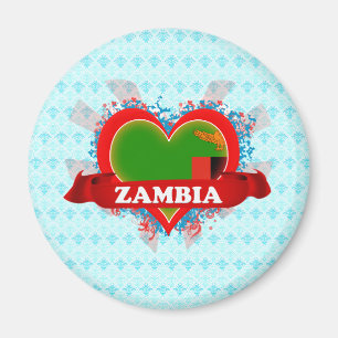 Vintages i-Liebe-Sambia Magnet
