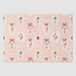Vintages Ice Cream Delight Pattern Seidenpapier
