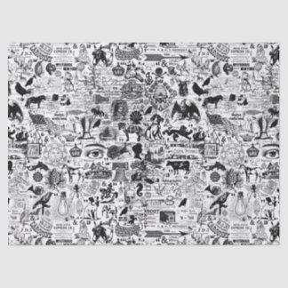 Vintages Illustrationspapier oder Dekoupage Seidenpapier