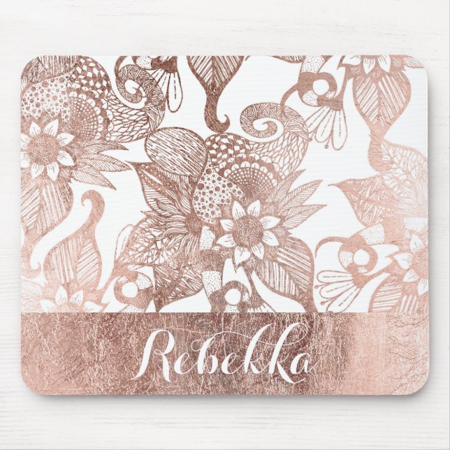 Vintages Imitat-Rosen-Goldrustikale Mousepad (Vorne)