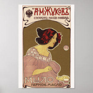 Vintages Imperial-Russisches Werbeplakat Poster