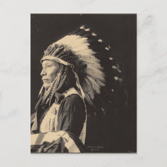 Vintages Indian: Adler, Sioux - Postkarte (Vorderseite)