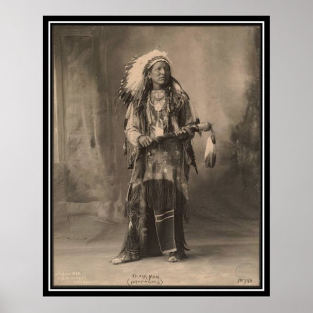 Vintages Indian: Schwarzer Mann, Arapahoes - Poster (Vorne)