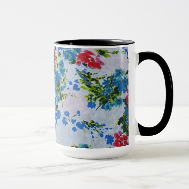 Vintages Indianerblumenmuster Tasse (Rechts)
