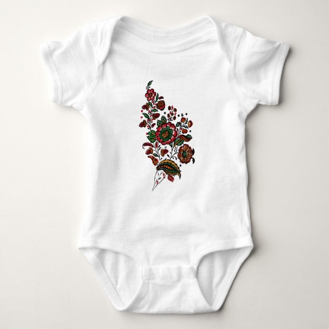 Vintages indisches Cotton Chintz Fabric Baby Strampler (Vorderseite)