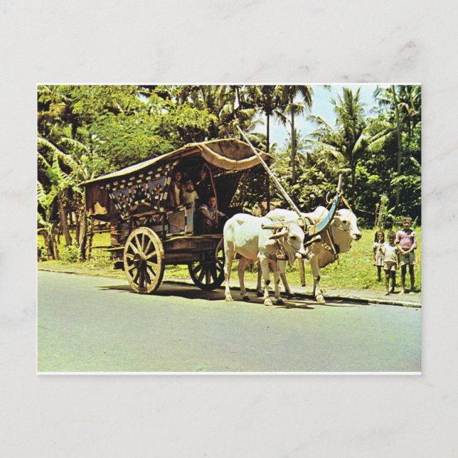 Vintages Indonesien, Gerobag, Zentraljava Postkarte (Vorderseite)