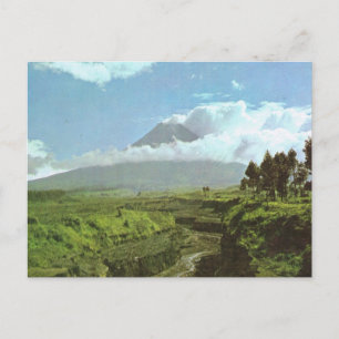Vintages Indonesien, Vulkan Merapi Postkarte