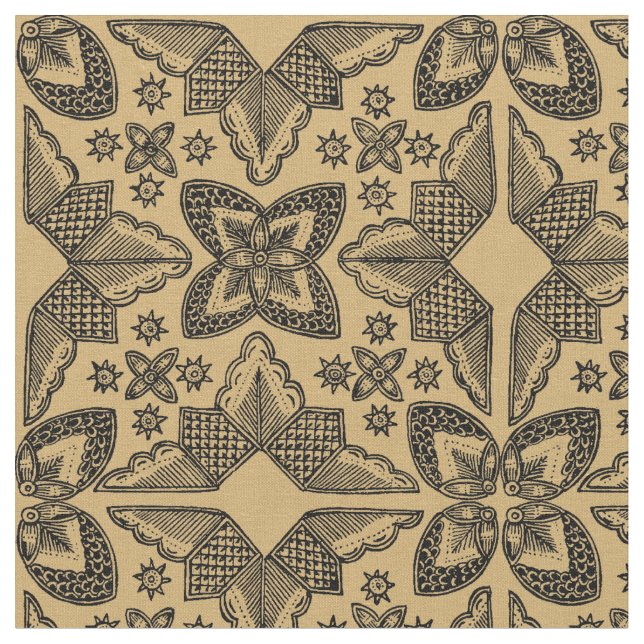 Vintages indonesisches Ikat-Muster Stoff (Nahaufnahme)
