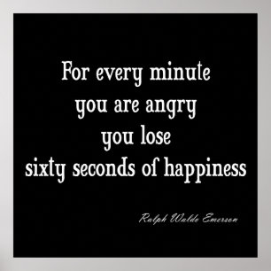 Vintages Inspirational Glück-Zitat Emerson Poster