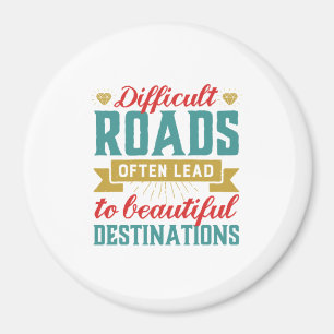 Vintages Inspirational Leben-Zitat-schwierige Magnet